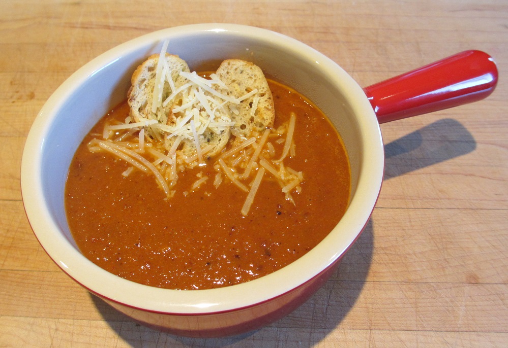 Roasted Tomato Balsamic Parmesan Soup